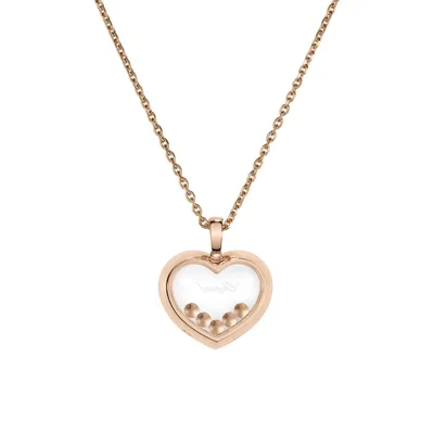 Pendentif Chopard Happy Diamonds en Or Rose et Diamants