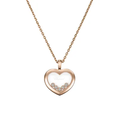 Pendentif Chopard Happy Diamonds en Or Rose et Diamants