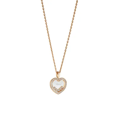 Pendentif Chopard Happy Diamonds en Or Rose et Diamants