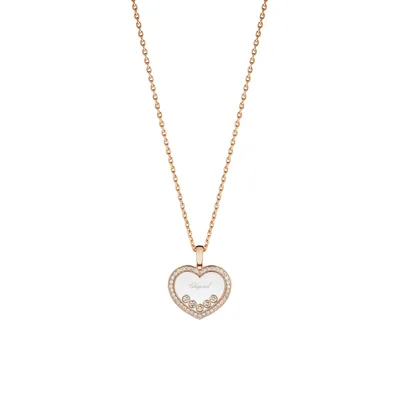Pendentif Chopard Happy Diamonds en Or Rose et Diamants