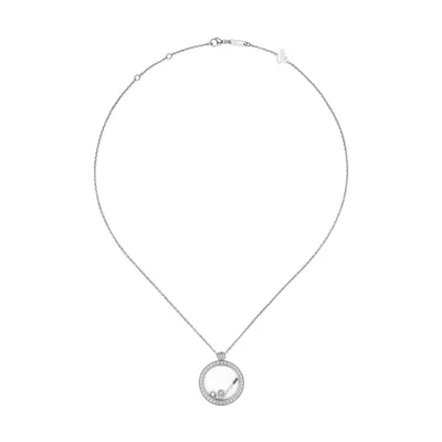 Pendentif Chopard Happy Golf, or blanc, diamants