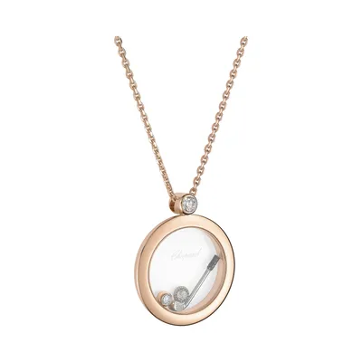 Pendentif Chopard Happy Golf, or rose, diamants