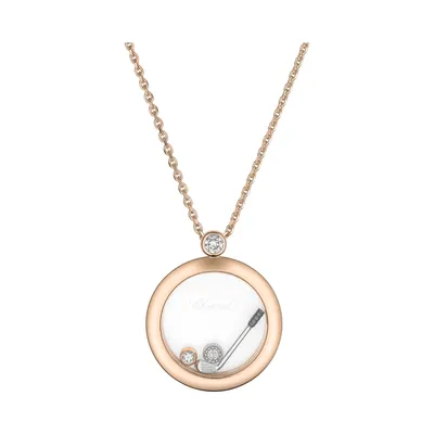 Pendentif Chopard Happy Golf, or rose, diamants