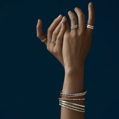 Alliance Chopard Ice Cube en Or Rose et Diamant