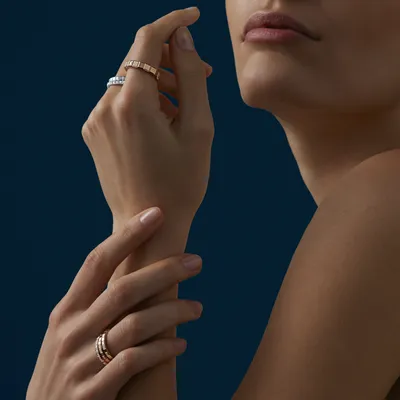 Bague Chopard Ice Cube en Or Rose avec 1 Diamant