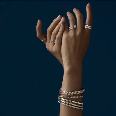 Bague Chopard Ice Cube en Or Rose avec Diamants Semi-Sertis