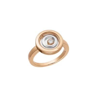 Bague Chopard Happy Spirit, or rose, or blanc et diamant