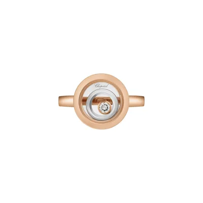 Bague Chopard Happy Spirit, or rose, or blanc et diamant