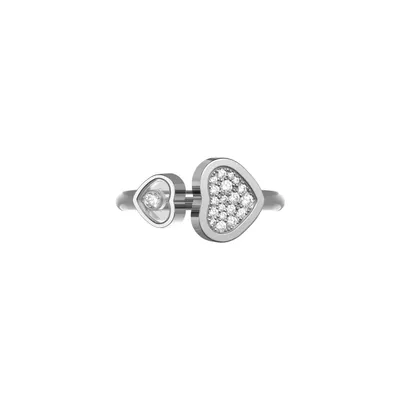Bague Chopard Happy Hearts en Or Blanc et Diamants