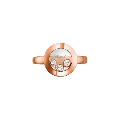 Bague Chopard Happy Diamonds en Or Rose et Diamants