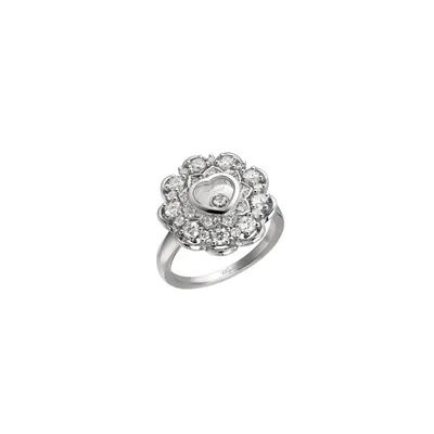 Bague Chopard Happy Diamonds en Or Blanc et Diamants