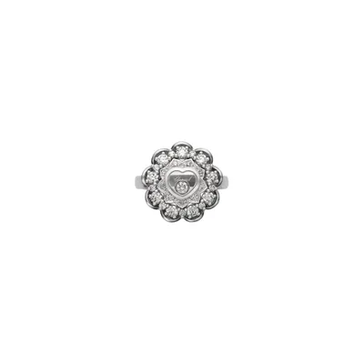 Bague Chopard Happy Diamonds en Or Blanc et Diamants
