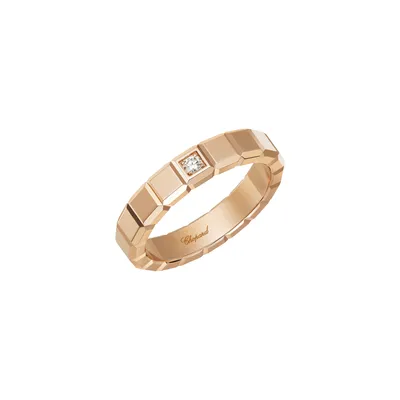 Bague Chopard Ice Cube en Or Rose avec Diamants