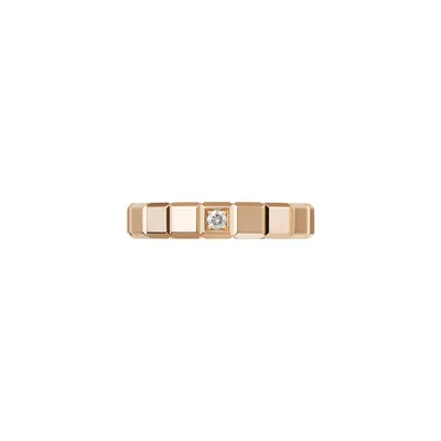 Bague Chopard Ice Cube en Or Rose avec Diamants