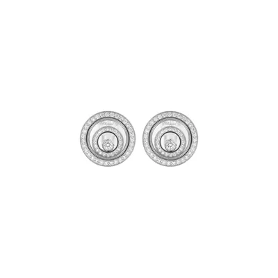 Boucles d'oreilles Chopard Happy Spirit en Or Blanc et Diamants