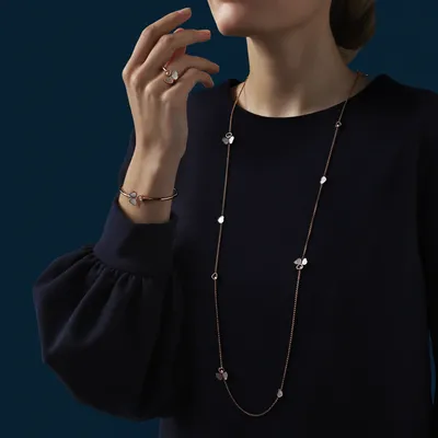 Bracelet jonc Chopard Happy Hearts Wings en Or Rose et Diamant