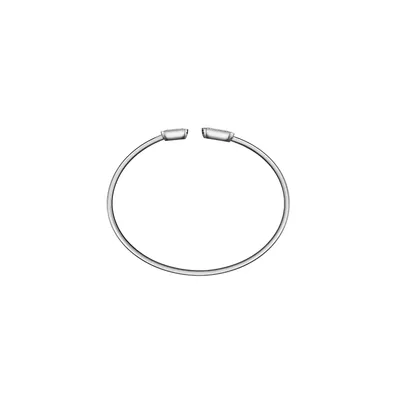 Bracelet Jonc Chopard Happy Diamonds Icons, or blanc, diamants