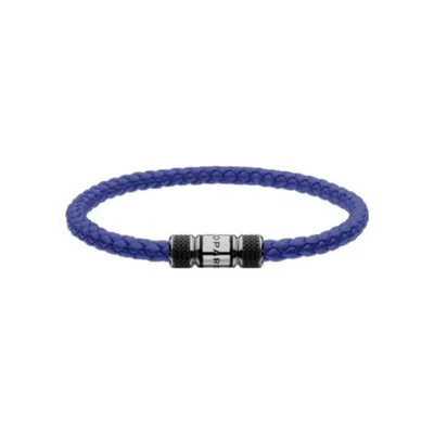 Bracelet Chopard Classic Racing en Cuir Bleu et Acier