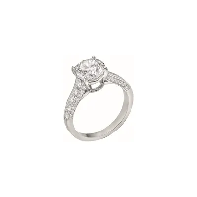 Solitaire BALI pavé diamants, Certificat HRD n°12003767006