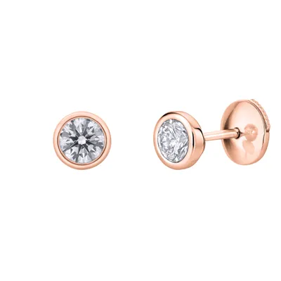 Boucles d'Oreilles Puces Brillants sertis clos
