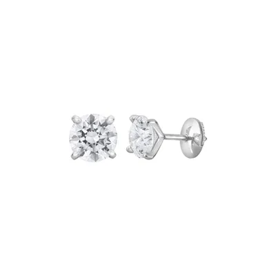Boucles d'oreilles en or blanc et diamants blancs