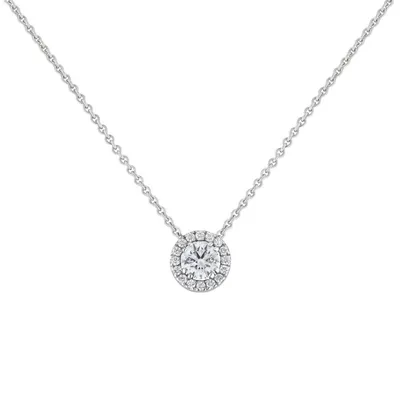 Pendentif en or blanc, diamant blanc et diamants blancs