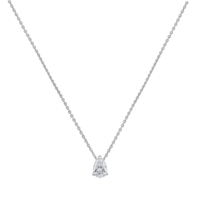 Pendentif en or blanc et diamant blanc - Certificat GIA