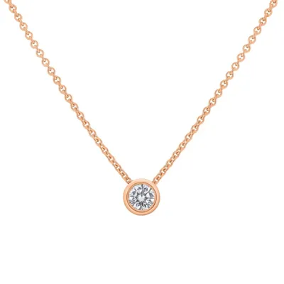 Pendentif en or rose et diamant blanc