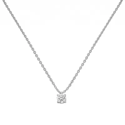 Pendentif en or blanc et diamant blanc