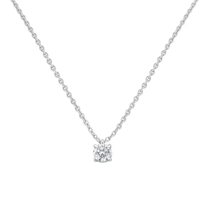 Pendentif en or blanc et diamant blanc