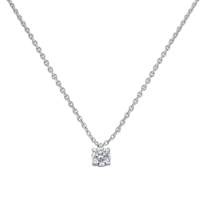 Pendentif en or blanc et diamant blanc