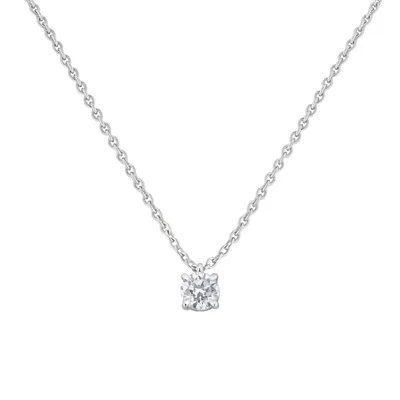 Pendentif en or blanc et diamant blanc