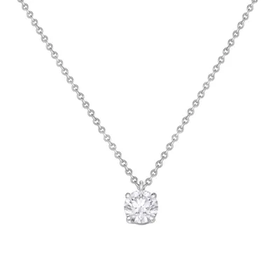 Pendentif en or blanc et diamant blanc - Certificat GIA