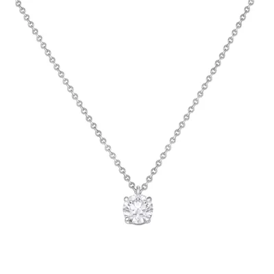 Pendentif en or blanc et diamant blanc - Certificat GIA