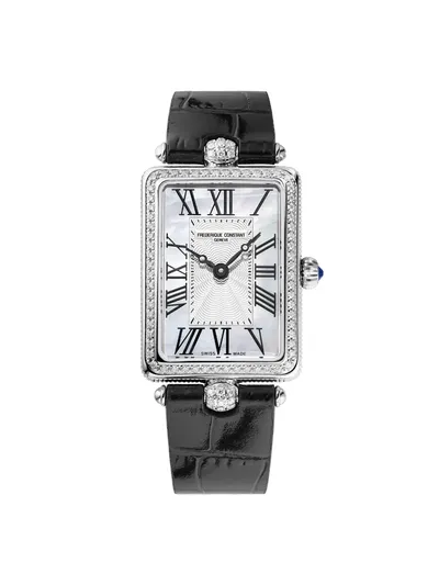 Montre Frederique Constant Classics Art Déco Carrée pavée diamants