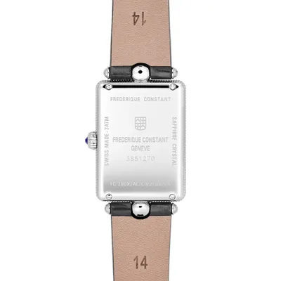 Montre Frederique Constant Classics Art Déco Carrée pavée diamants