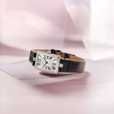 Montre Frederique Constant Classics Art Déco Carrée pavée diamants