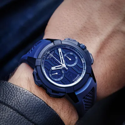 Montre Jacob & Co Epic x Chrono 44mm blue pvd titanium