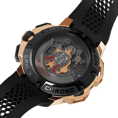 Montre Jacob & Co Epic x Chrono 44mm rose gold and black