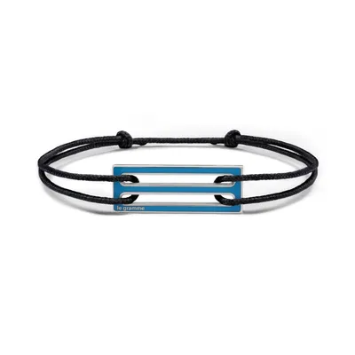 Bracelet cordon Le Gramme laqué bleu le 2,5g