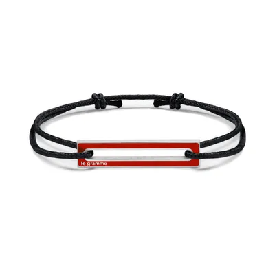 Bracelet cordon Le Gramme laqué rouge le 1,7g