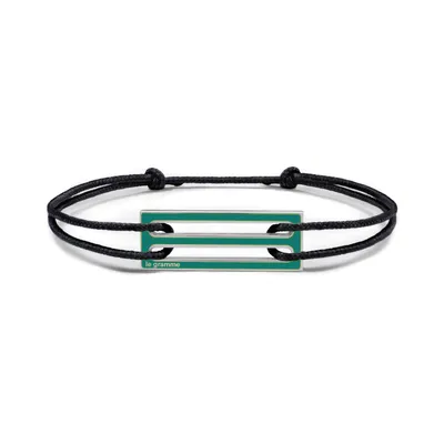 Bracelet cordon Le Gramme laqué vert le 2,5g