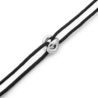 Bracelet CORDON Entrelacs noir le 1g