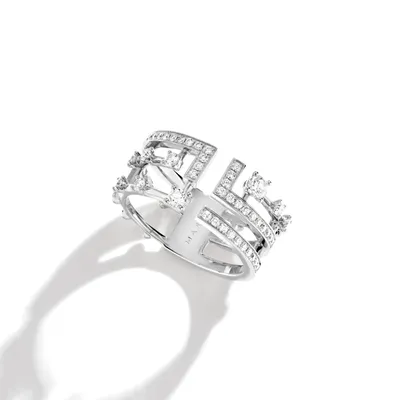 Anneau Marli New York Avenues en Or blanc avec Diamant