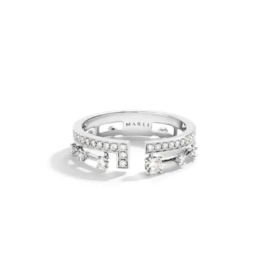 Bague Index Marli New York Avenues en Or blanc avec Diamant