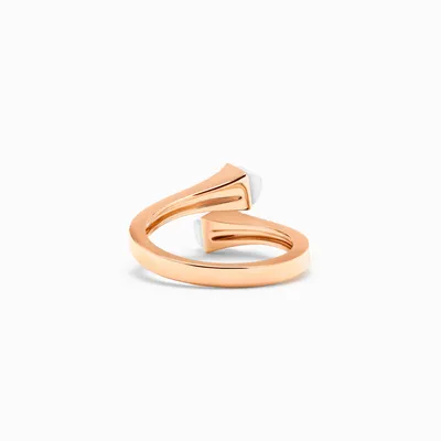 Bague Marli New York Cleo en Or rose avec Agate blanche