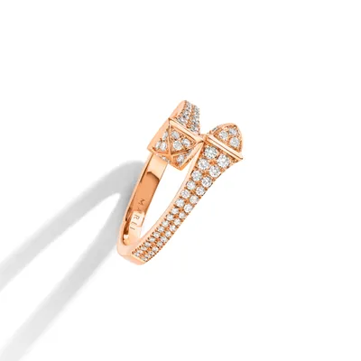 Bague Marli New York Cleo or rose, diamants