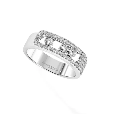 Bague Diamant Ruban en Or Blanc Move Noa