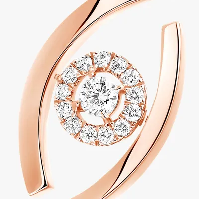 Bague Messika Lucky Eye en Or Rose et diamants