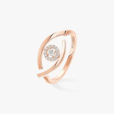 Bague Messika Lucky Eye en Or Rose et diamants